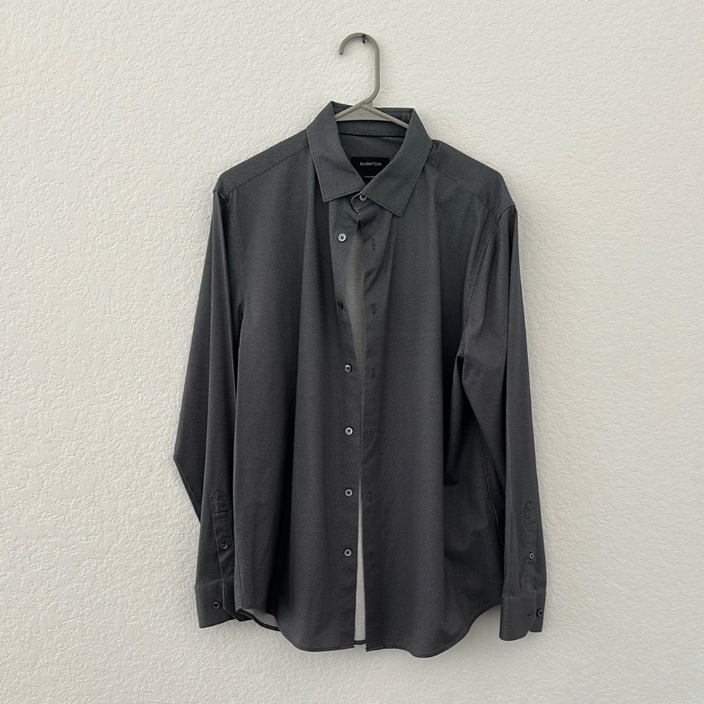 Bugatchi Black Dress Shirt with Formal Elegance